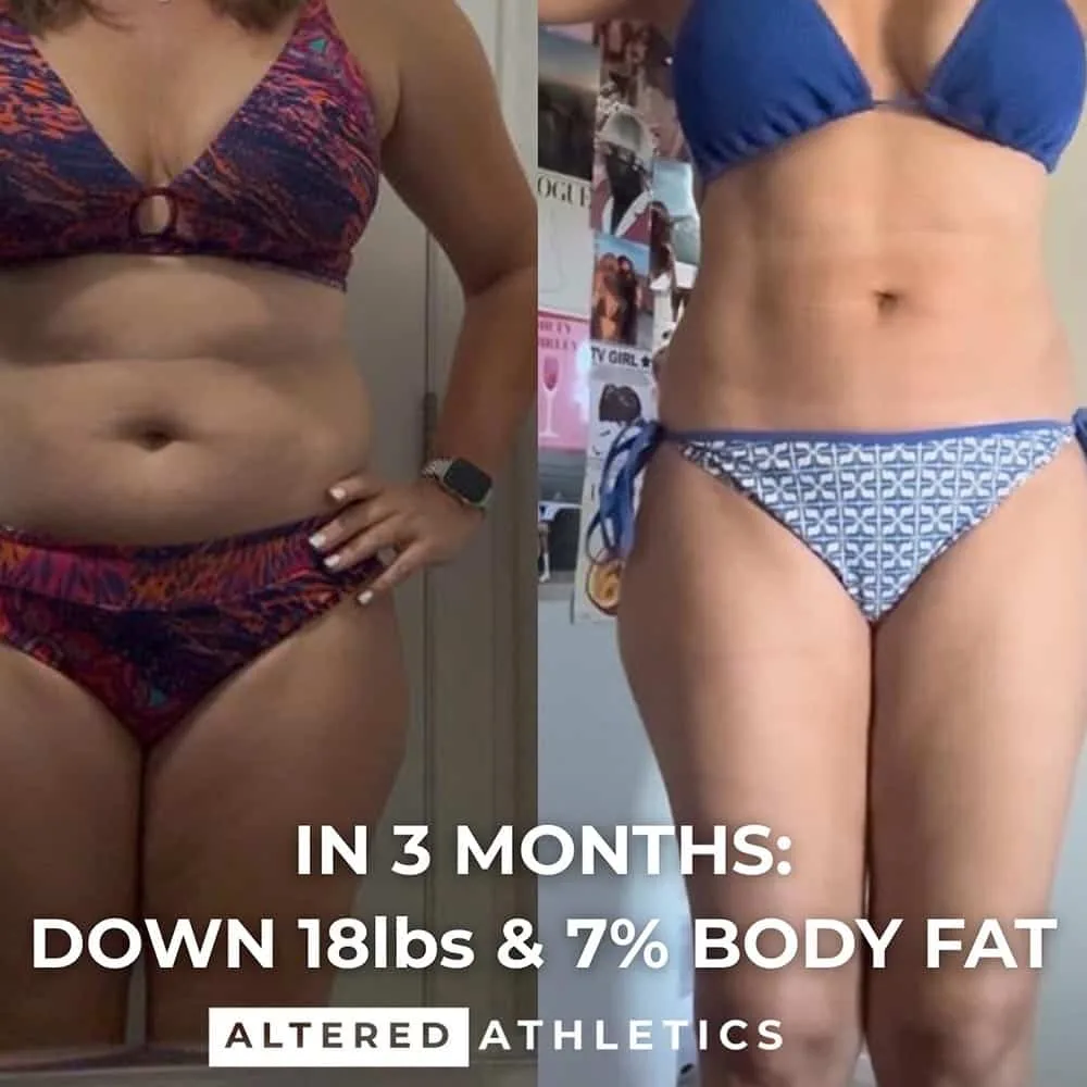 Women’s 3-month fitness transformation with weight loss and reduced body fat from personal training in Scottsdale