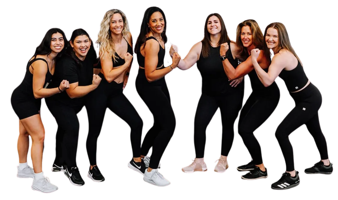 some of the women at altered athletics Women’s small group personal training in Scottsdale at Altered Athletics supportive fitness community